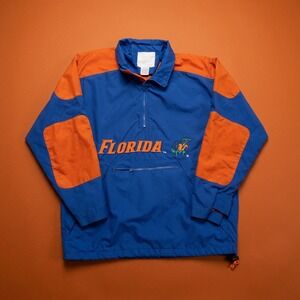 Vintage Florida Gators 1/4 Zip Windbreaker Pullover Jacket Large Phenom Packable